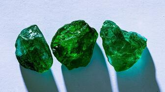 Gemfields rough emeralds