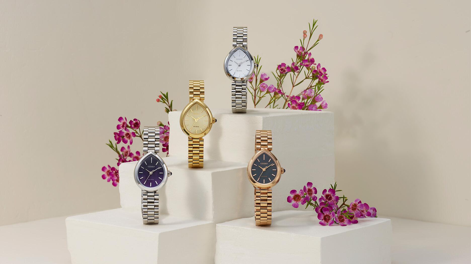 All four models of Citizen’s new Rainell watch 