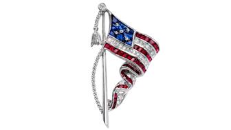 Oscar Heyman Flag Brooch
