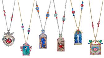 Francesca Villa Fantasia Collection The Crab Pendant, The Mermaid Pendant, Keep Dancing Seahorse Pendant, Keep Dancing Ladybug Pendant, Secret Dreams Pendant, The Puffer Fish Takes Flight Pendant 
