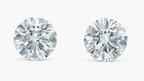 Matching pair of Type IIa, D-color diamonds 