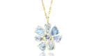 Lauren K’s “Gemma” flower pendant set with rose-cut rainbow moonstones in 18-karat yellow gold ($8,390) is one of 19 pieces featured in this roundup of June birthstone jewelry. Lauren K Gemma pendant
