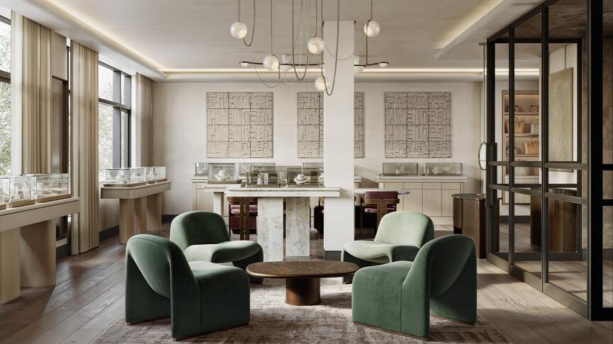 Material Good Boston Location Interior Rendering 