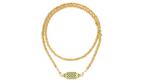 Marie Lichtenberg emerald and diamond locket on the 18-karat gold “Rosa” chain