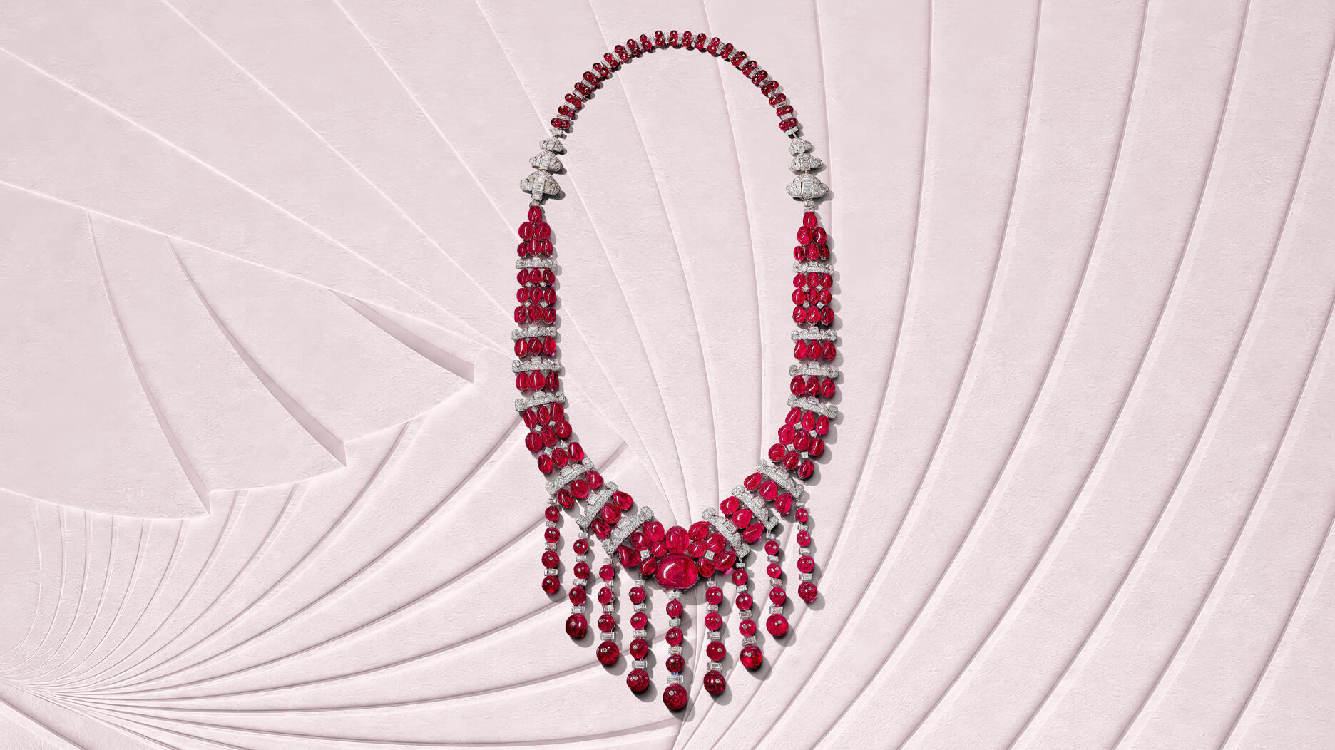 Mauboussin Art Deco ruby necklace