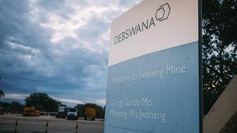 Entrance to the Jwaneng diamond mine in Botswana  