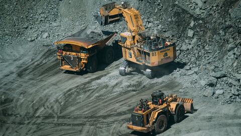 Trucks at De Beers’ Orapa mine in Botswana  
