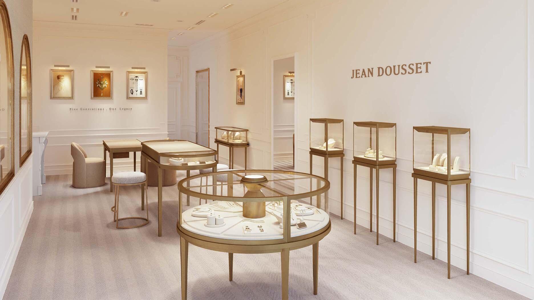Jean Dousset’s third store is in Santa Clara, California. The brand’s eponymous founder is the great-great-grandson of Cartier founder Louis-François Cartier, and it sells lab-grown diamonds only. Jean Dousset Westfield Valley Fair