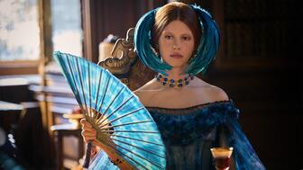 Mia Goth, who plays Elizabeth Lavenza in “Frankenstein,” wears Tiffany & Co.’s archival Favrile beetle necklace in the film. Tiffany & Co Favrile Beetle Necklace in Frankenstein