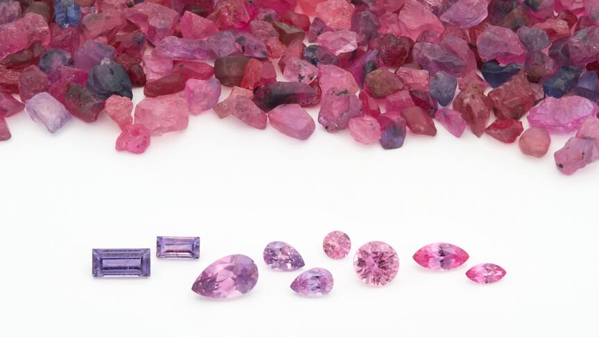 Columbia Gem House Winza sapphires and rubies