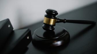 Stock image of a gavel