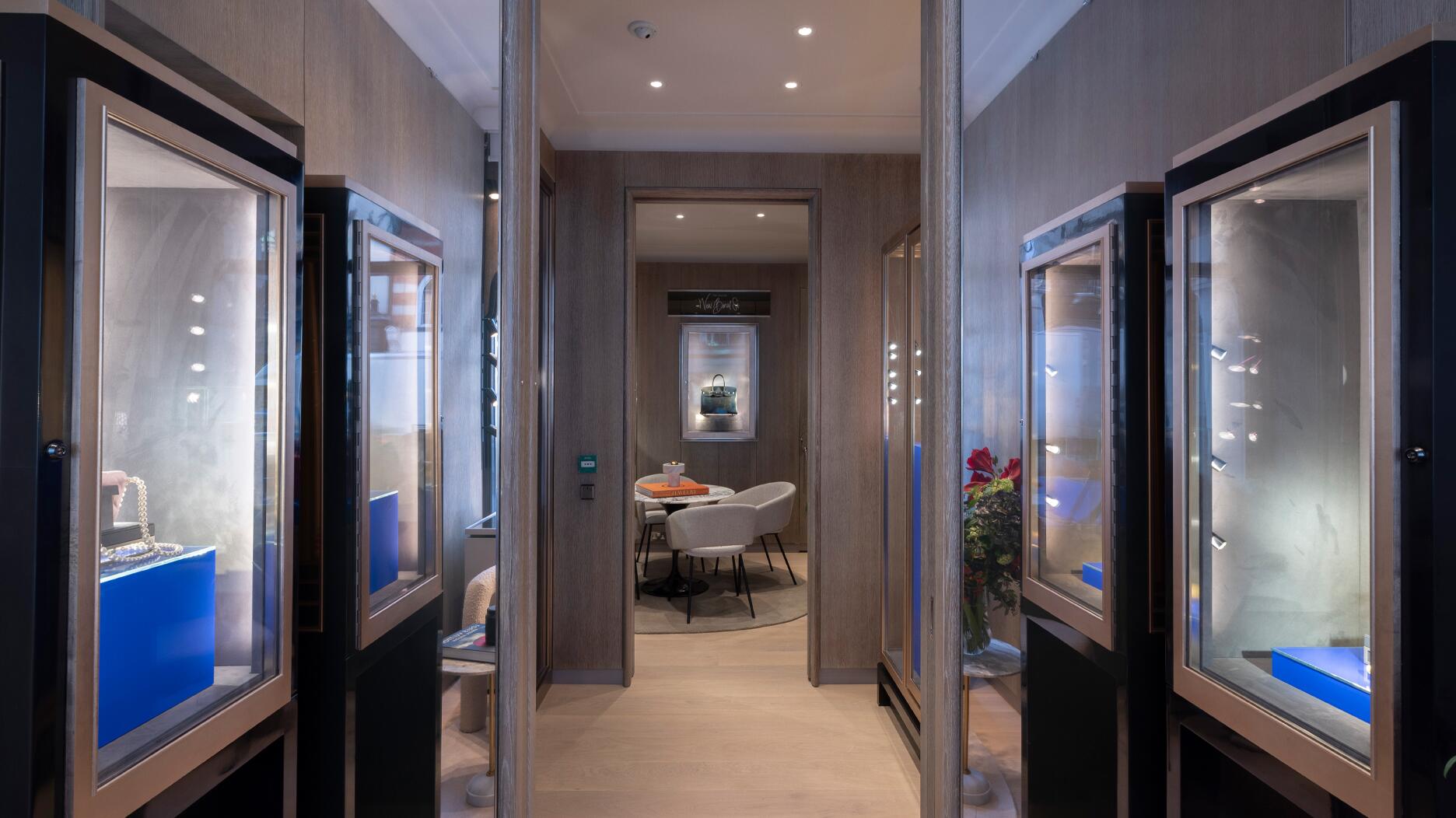 The Sotheby’s Salon in London, its luxury retail space on New Bond Street, where meetings with clients looking for a bespoke piece take place. Sothebys salon new bond street