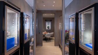 The Sotheby’s Salon in London, its luxury retail space on New Bond Street, where meetings with clients looking for a bespoke piece take place. Sothebys salon new bond street